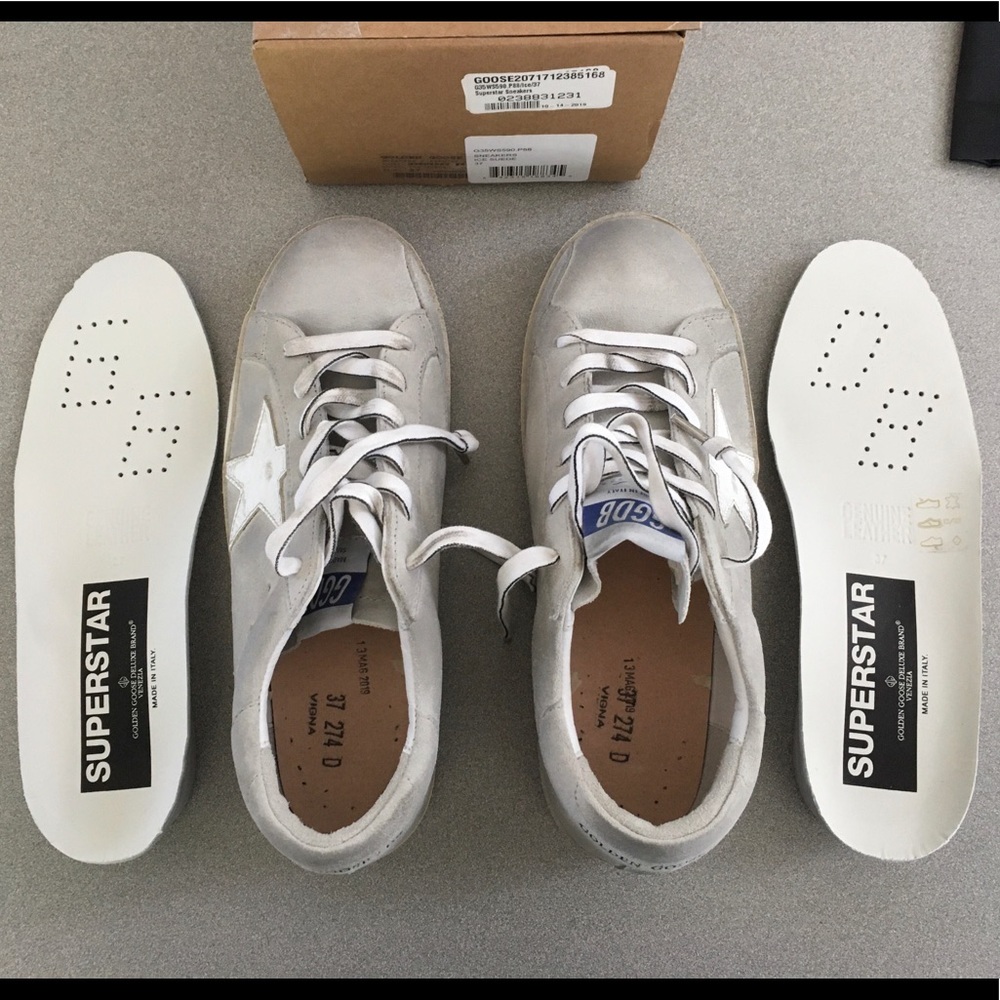 Golden Goose Superstar in Ice Suede sz 37 NIB - Picture 7 of 8